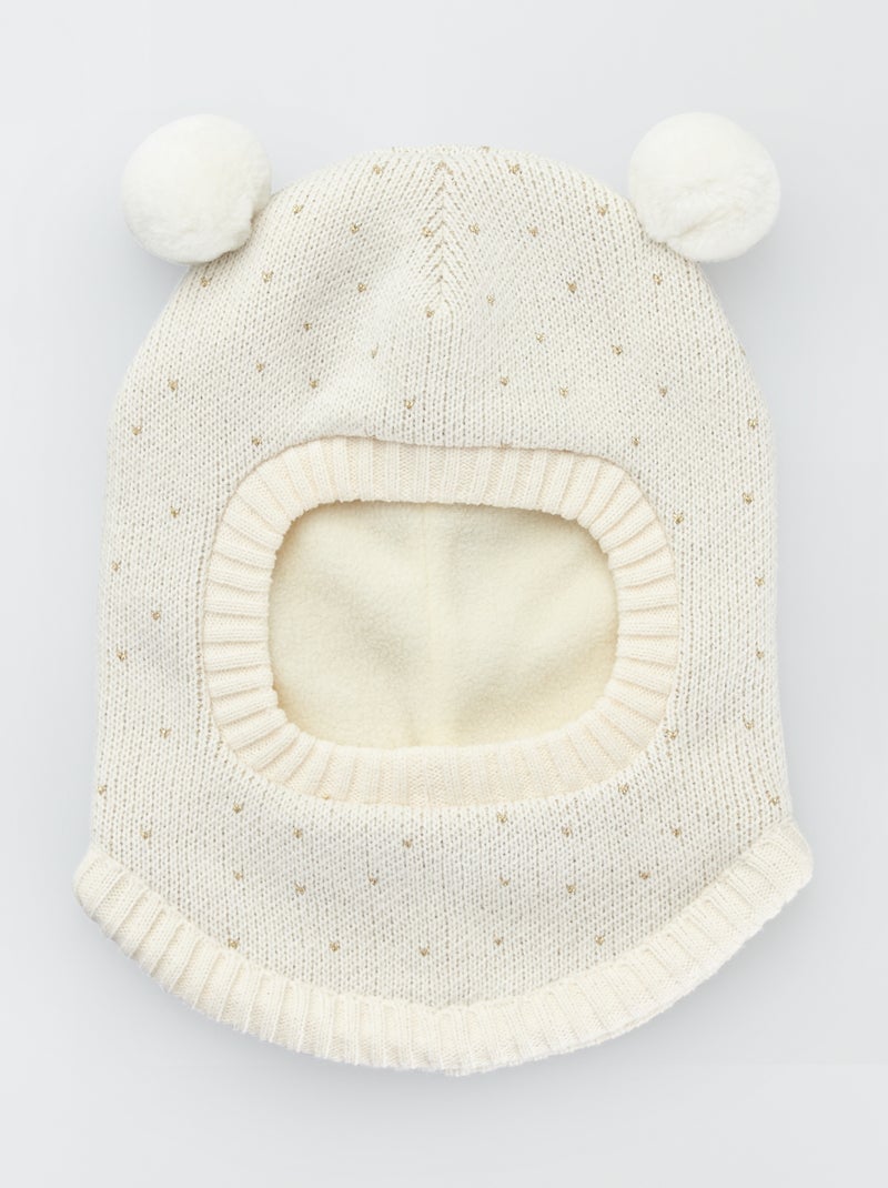 Passamontagna con pompon BEIGE - Kiabi