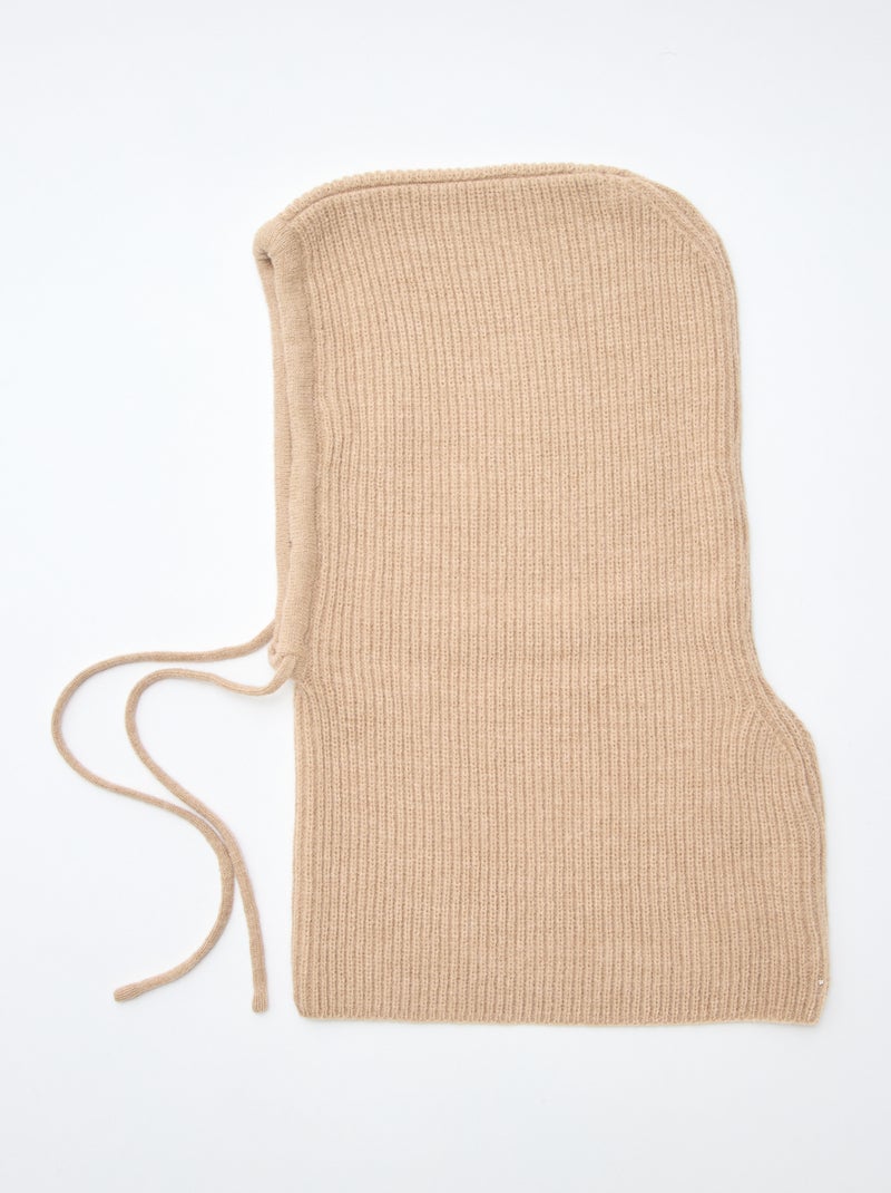 Passamontagna in maglia calda Beige - Kiabi