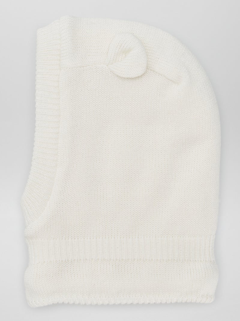 Passamontagna in tricot Bianco - Kiabi