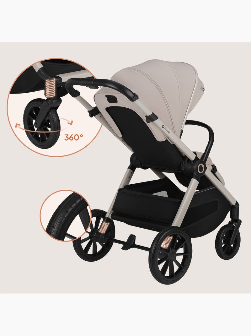 Passeggino 2 in 1 LIONELO Layla - Set composto da passeggino, culla e accessori -  Fino a 22 kg Beige - Kiabi