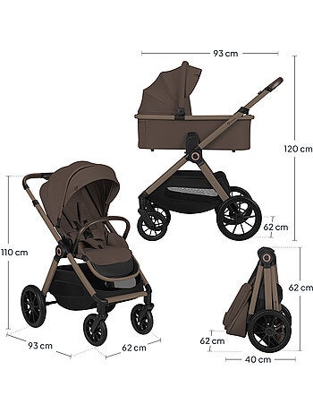 LIONELO Layla 2-in-1 Travel System - Fino a 22 kg - Il sistema da viaggio include passeggino, navice