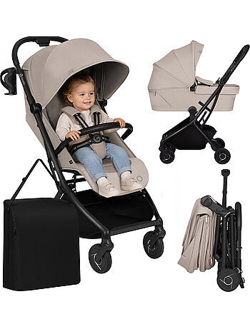 Passeggino 2 in 1 LIONELO Sia - Ultraleggero - Kit compatto - Navicella - Copertura antipioggia