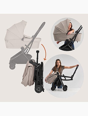 Passeggino 2 in 1 LIONELO Sia - Ultraleggero - Kit compatto - Navicella - Copertura antipioggia