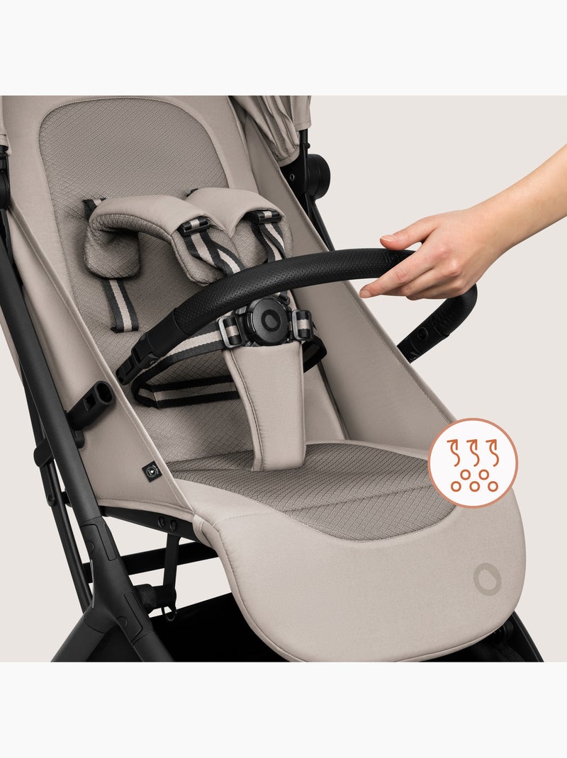 Passeggino 2 in 1 LIONELO Sia - Ultraleggero - Kit compatto - Navicella - Copertura antipioggia Beige - Kiabi