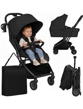 Passeggino 2 in 1 LIONELO Sia - Ultraleggero - Kit compatto - Navicella - Copertura antipioggia