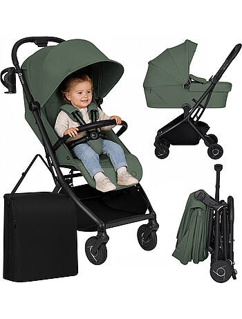 Passeggino 2 in 1 LIONELO Sia - Ultraleggero - Kit compatto - Navicella - Copertura antipioggia