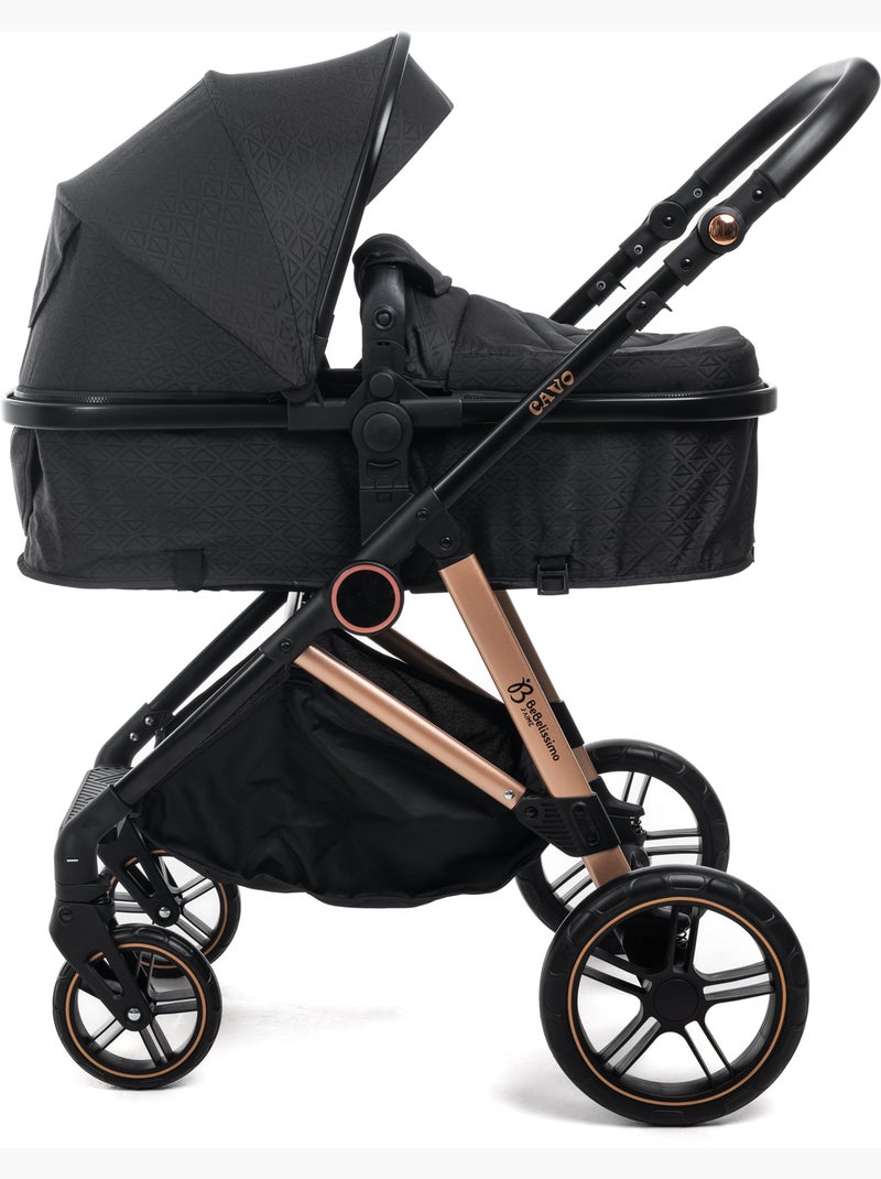 Passeggino 3 in 1 a tre pezzi - base isofix - cavo - bebelissimo Bianco Nero - Kiabi