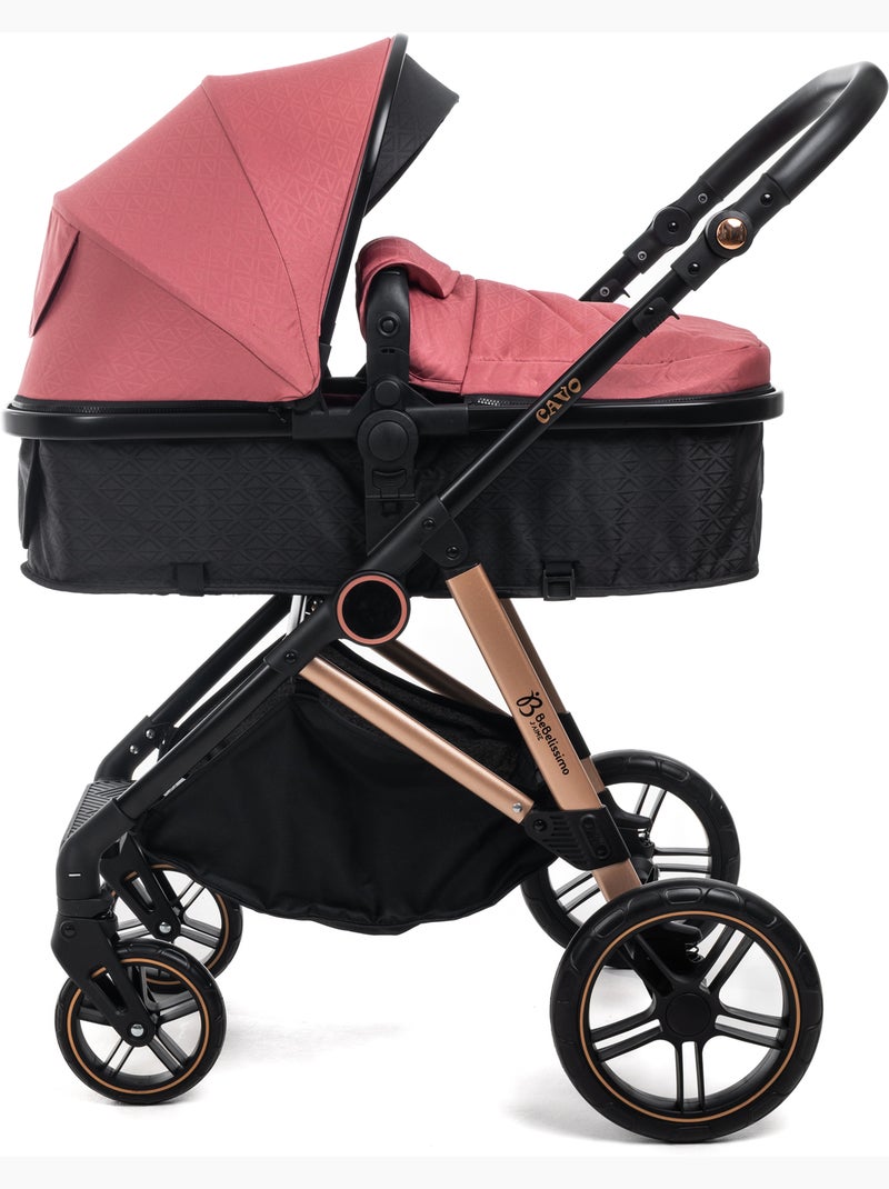 Passeggino 3 in 1 a tre pezzi - base isofix - cavo - bebelissimo Bordeaux - Kiabi