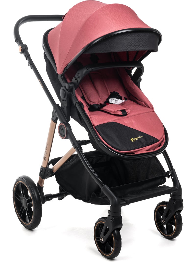 Passeggino 3 in 1 a tre pezzi - base isofix - cavo - bebelissimo Bordeaux - Kiabi