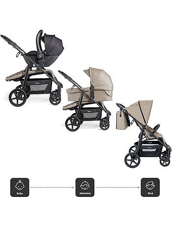 Passeggino 3 in 1 con seggiolino auto, navicella e seduta sportiva Evolution – babyGO
