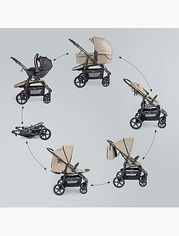 Passeggino 3 in 1 con seggiolino auto, navicella e seduta sportiva Evolution – babyGO