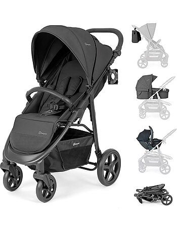Passeggino 3 in 1 con seggiolino auto, navicella e seduta sportiva Evolution – babyGO