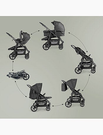 Passeggino 3 in 1 con seggiolino auto, navicella e seduta sportiva Evolution – babyGO