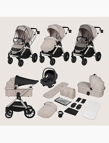 Passeggino 3in1 LIONELO Layla - Trio con Navicella, Ovetto e Accessori - Fino a 22 kg