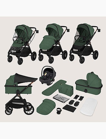 Passeggino 3in1 LIONELO Layla - Trio con Navicella, Ovetto e Accessori - Fino a 22 kg