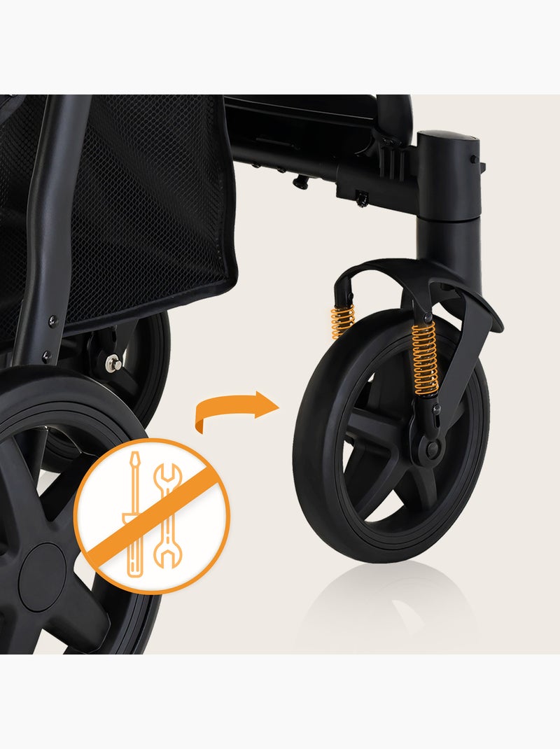 Passeggino All-Terrain LIONELO Annet Plus - Fino a 22 kg - Ruote grandi - Accessori Nero - Kiabi