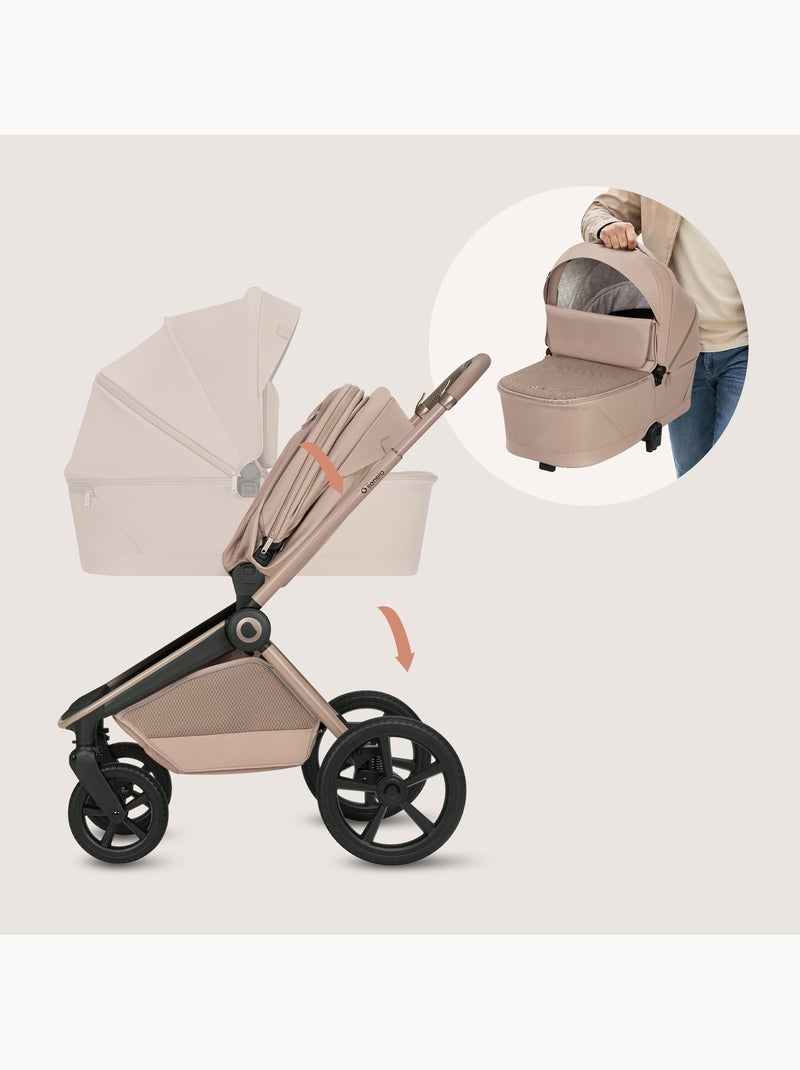 Passeggino combinato 2 in 1 LIONELO Freya - Navicella - Accessori Beige - Kiabi