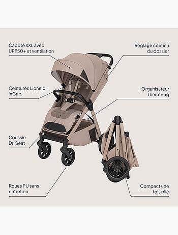 Passeggino compatto lionelo bett- leggero e pieghevole - fino a 22 kg