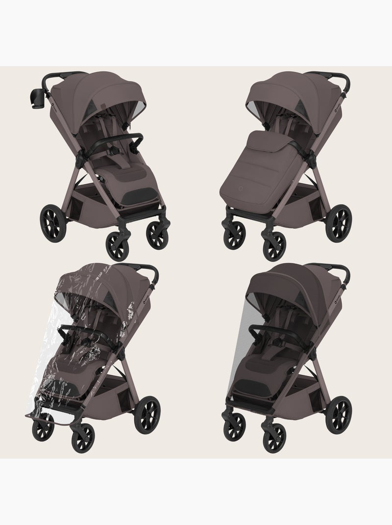 Passeggino compatto lionelo bett- leggero e pieghevole - fino a 22 kg Beige scuro - Kiabi
