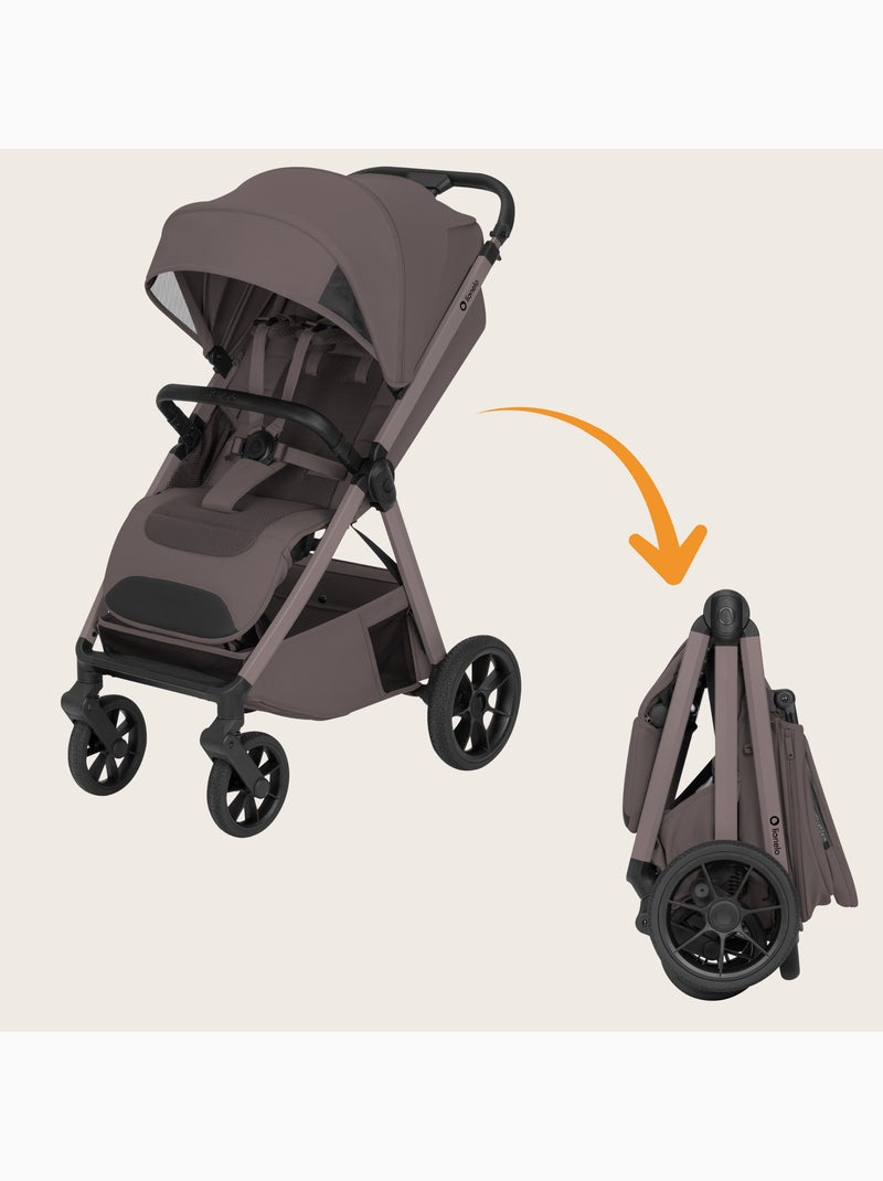 Passeggino compatto lionelo bett- leggero e pieghevole - fino a 22 kg Beige scuro - Kiabi