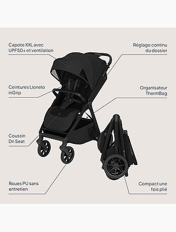 Passeggino compatto lionelo bett- leggero e pieghevole - fino a 22 kg
