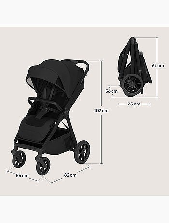Passeggino compatto lionelo bett- leggero e pieghevole - fino a 22 kg
