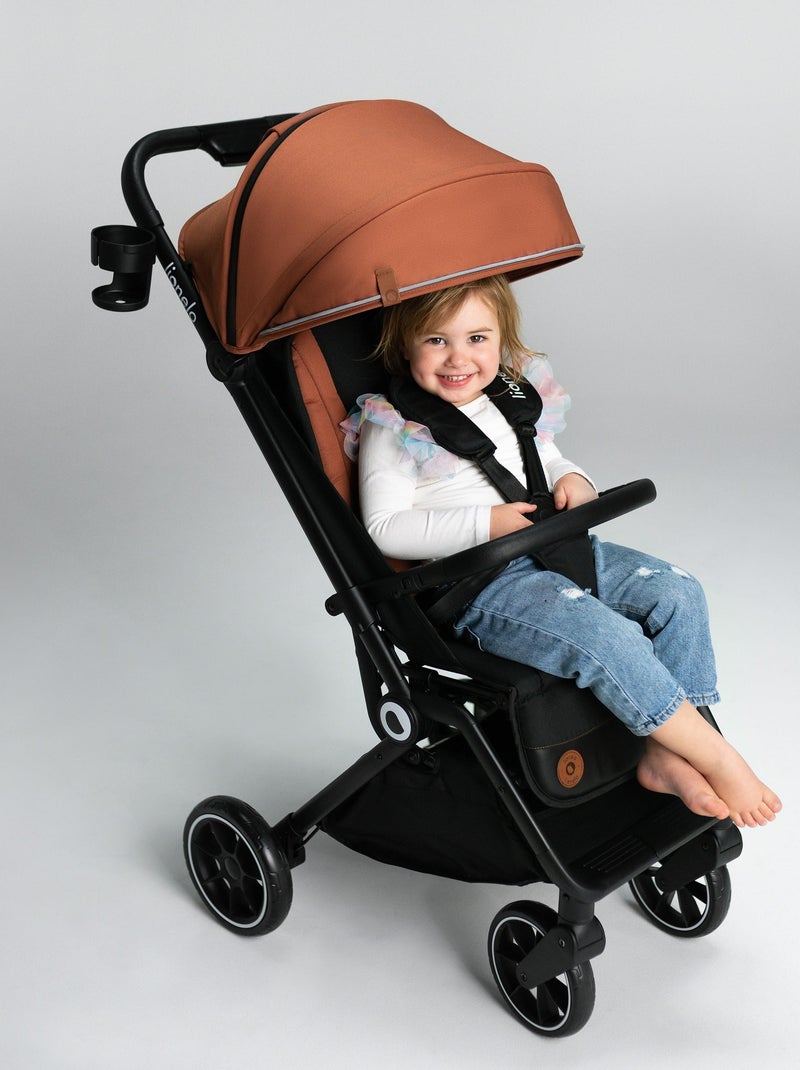 Passeggino compatto LIONELO Cloe - Leggero e pieghevole - Fino a 22 kg Nero Arancione Nero - Kiabi