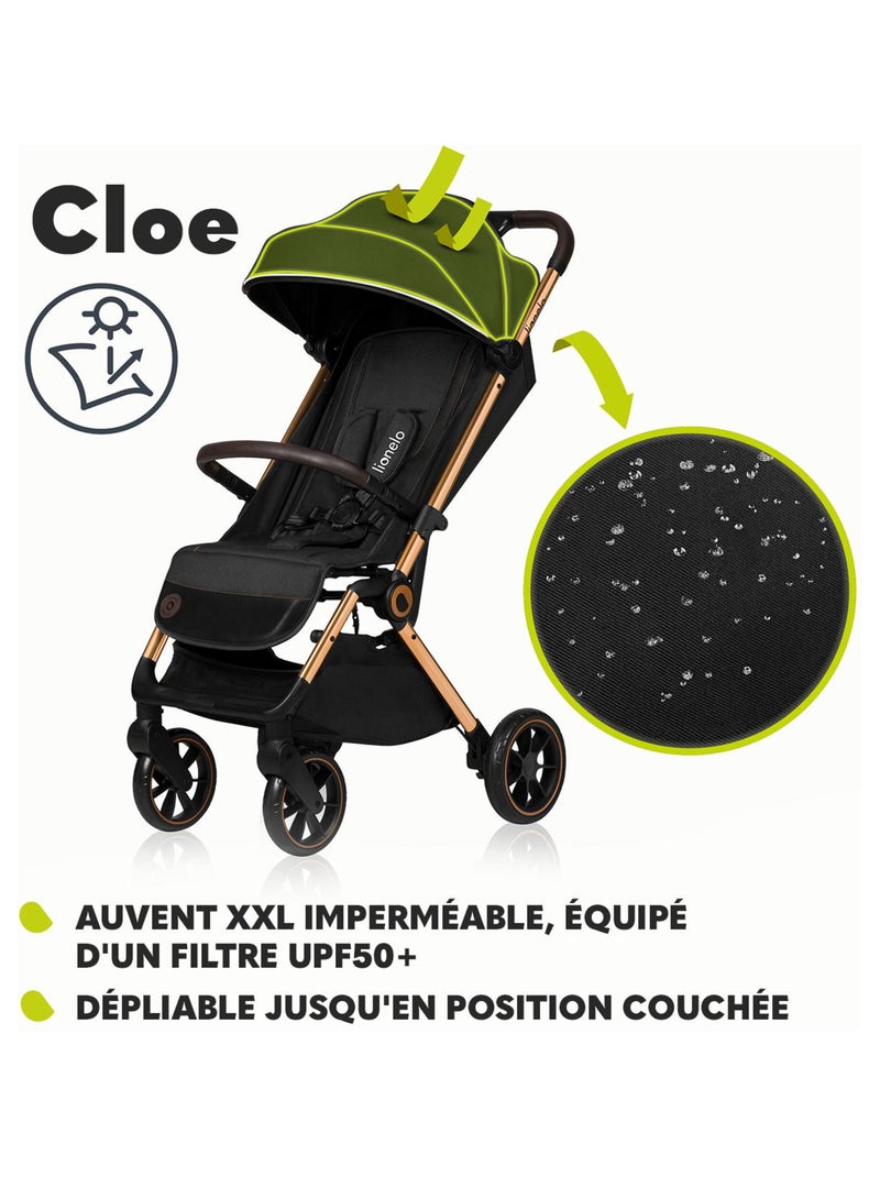 Passeggino compatto LIONELO Cloe - Leggero e pieghevole - Fino a 22 kg Nero Verde - Kiabi