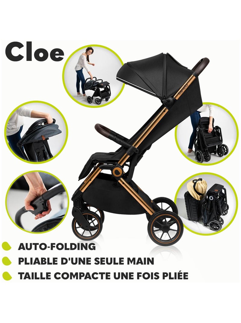 Passeggino compatto LIONELO Cloe - Leggero e pieghevole - Fino a 22 kg Nero Verde - Kiabi