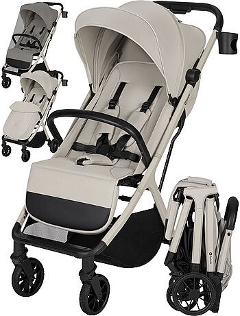 Passeggino compatto LIONELO Cloe Plus - Ruote grandi - Chiusura auto - Ventilazione