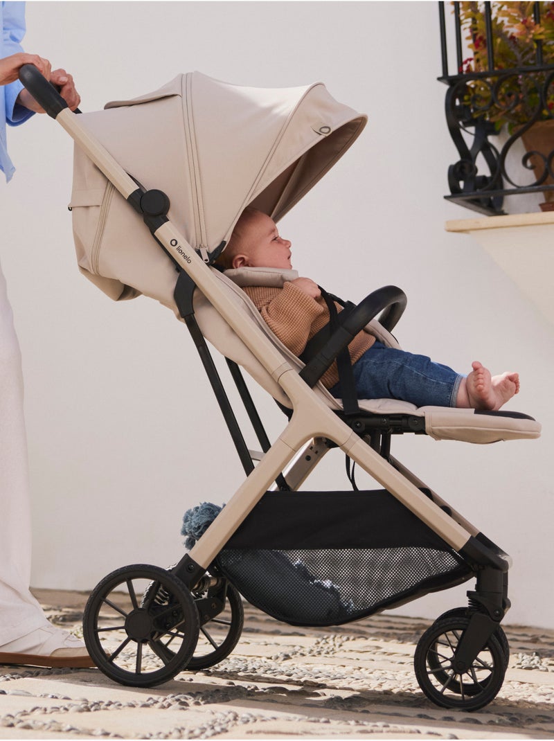 Passeggino compatto LIONELO Cloe Plus - Ruote grandi - Chiusura auto - Ventilazione Beige - Kiabi