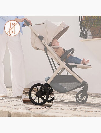 Passeggino compatto LIONELO Cloe Plus - Ruote grandi - Chiusura auto - Ventilazione