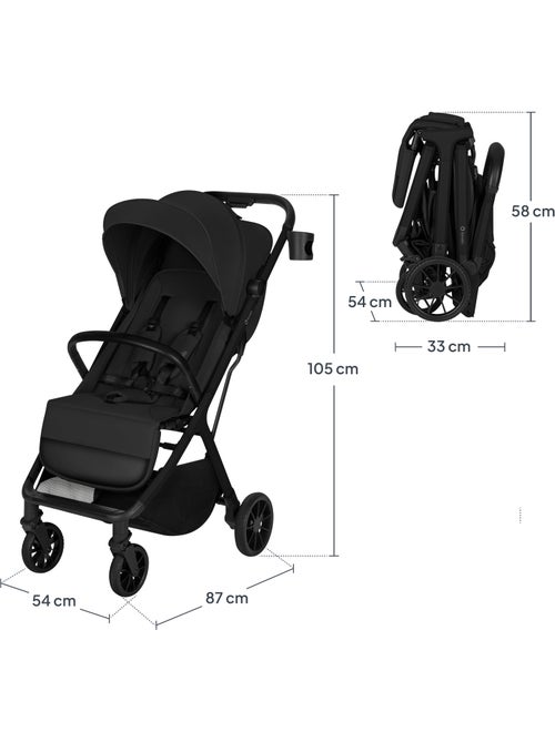Passeggino compatto LIONELO Cloe Plus - Ruote grandi - Chiusura auto - Ventilazione - Kiabi Passeggino compatto LIONELO Cloe Plus - Ruote grandi - Chiusura auto - Ventilazione - Kiabi