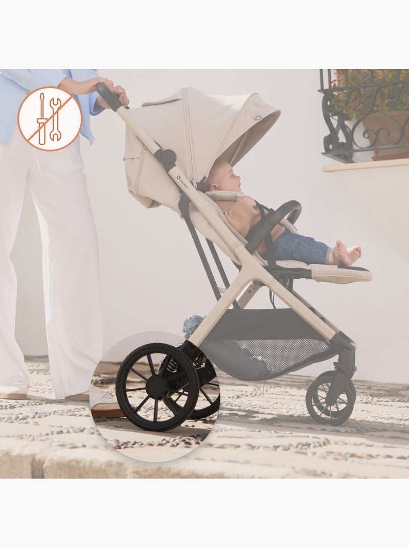 Passeggino compatto LIONELO Cloe Plus - Ruote grandi - Chiusura auto - Ventilazione Verde - Kiabi
