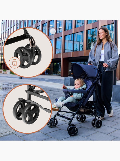 Passeggino compatto LIONELO Elia - Leggero - 6-36 mesi - Zanzariera inclusa - Kiabi