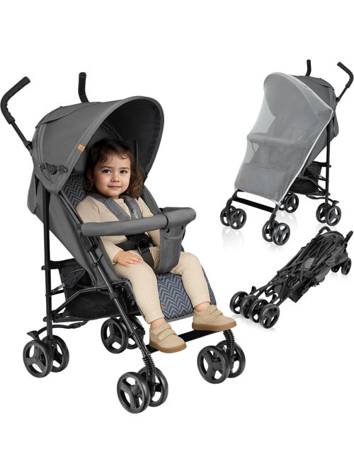 Passeggino compatto LIONELO Elia - Leggero - 6-36 mesi - Zanzariera inclusa - Kiabi