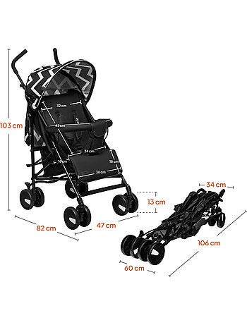 Passeggino compatto LIONELO Elia - Leggero - 6-36 mesi - Zanzariera inclusa