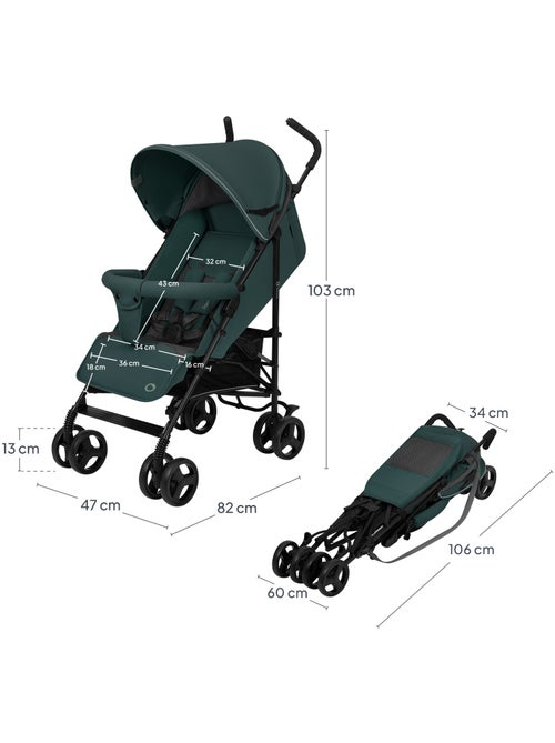 Passeggino compatto LIONELO Elia - Leggero - 6-36 mesi - Zanzariera inclusa - Kiabi