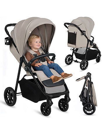 Passeggino compatto LIONELO Emerald - Leggero - Ammortizzatori - Chiusura con una sola mano