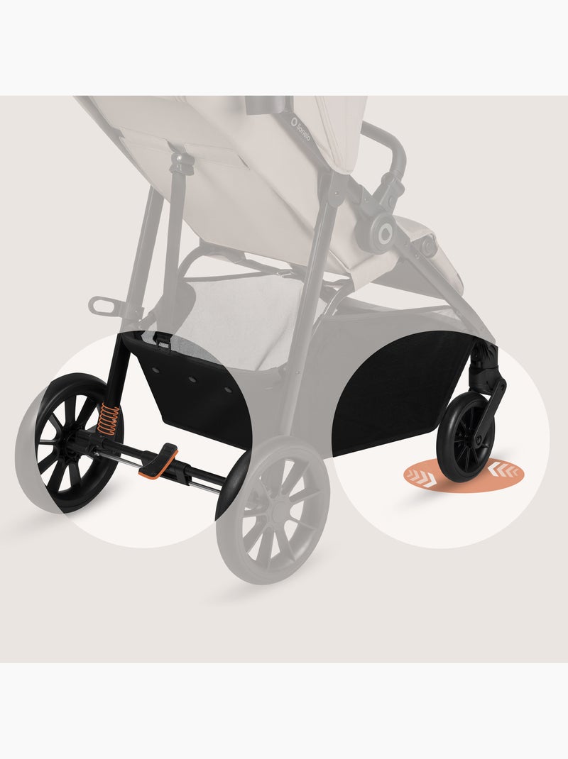 Passeggino compatto LIONELO Emerald - Leggero - Ammortizzatori - Chiusura con una sola mano Beige - Kiabi