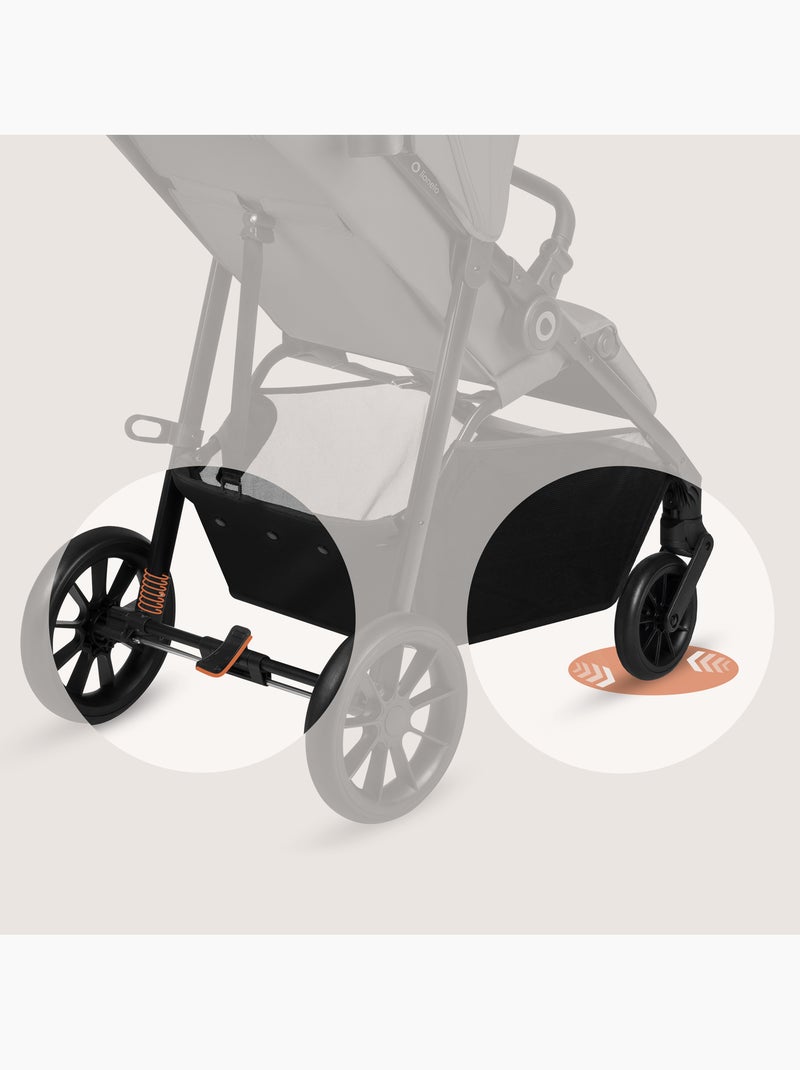 Passeggino compatto LIONELO Emerald - Leggero - Ammortizzatori - Chiusura con una sola mano Grigio - Kiabi