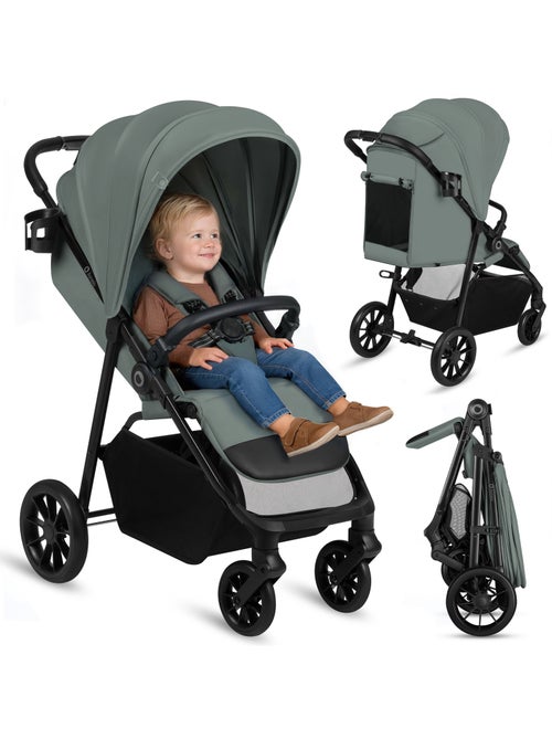 Passeggino compatto LIONELO Emerald - Leggero - Ammortizzatori - Chiusura con una sola mano - Kiabi