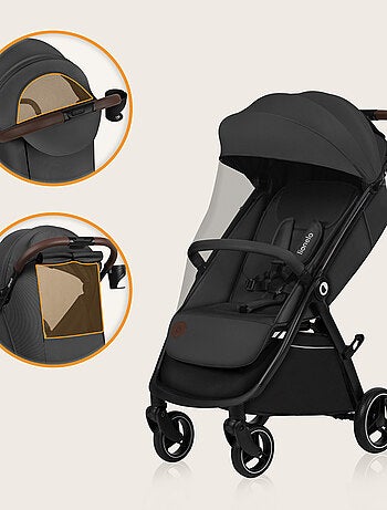Passeggino compatto LIONELO Ingrid - Sospensione - Fino a 22 kg - Leggero e pieghevole