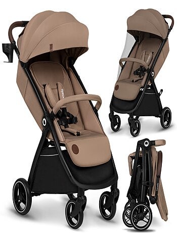 Passeggino compatto LIONELO Ingrid - Sospensione - Fino a 22 kg - Leggero e pieghevole