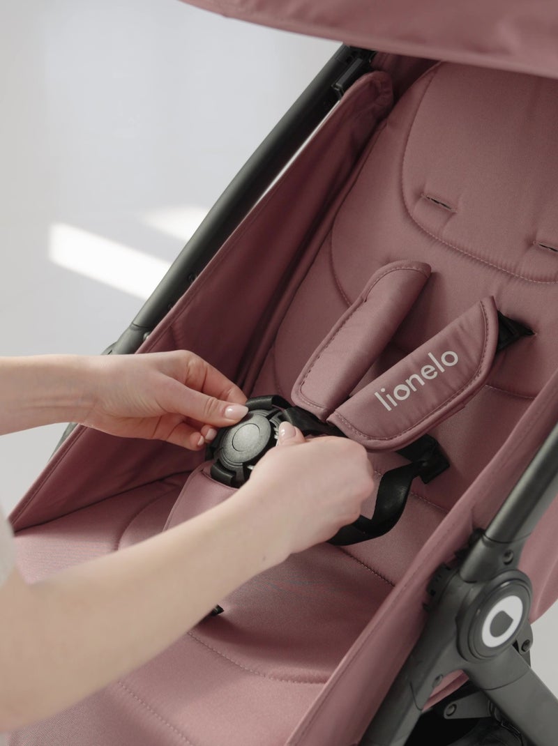Passeggino compatto LIONELO Ingrid - Sospensione - Fino a 22 kg - Leggero e pieghevole Rosa - Kiabi