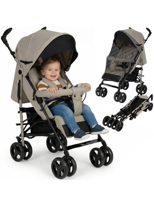 Passeggino compatto LIONELO Irma - 6-36 mesi - Zanzariera inclusa - Leggero - Ammortizzatori anterio - Kiabi