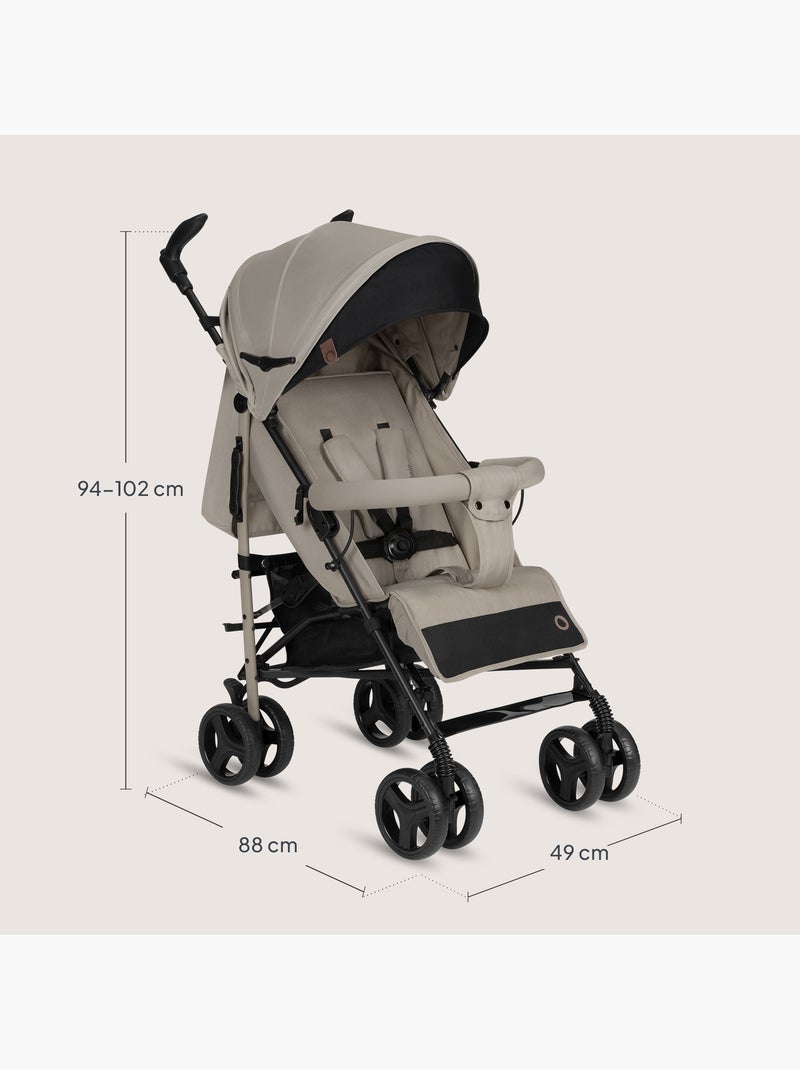 Passeggino compatto LIONELO Irma - 6-36 mesi - Zanzariera inclusa - Leggero - Ammortizzatori anterio Beige - Kiabi