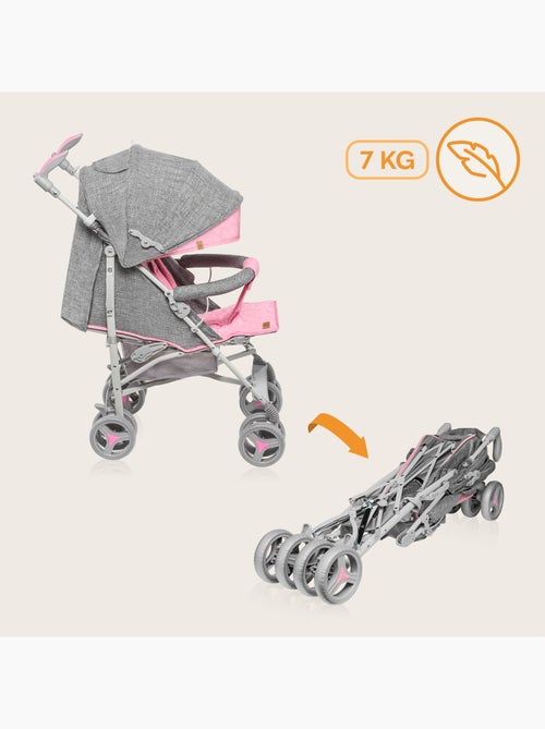 Passeggino compatto LIONELO Irma - 6-36 mesi - Zanzariera inclusa - Leggero - Ammortizzatori anterio - Kiabi