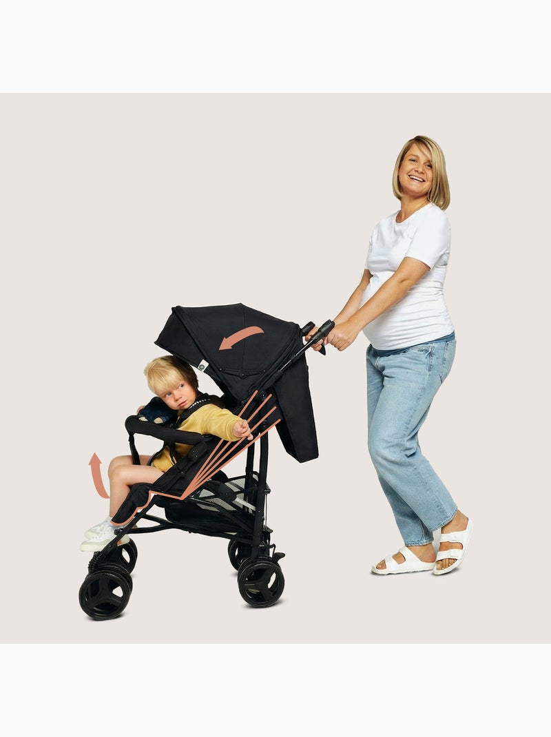 Passeggino compatto LIONELO Irma - 6-36 mesi - Zanzariera inclusa - Leggero - Ammortizzatori anterio Nero Nero - Kiabi