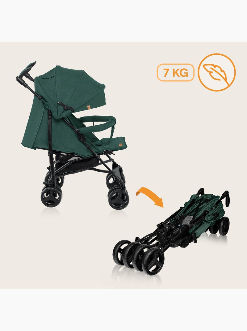 Passeggino compatto LIONELO Irma - 6-36 mesi - Zanzariera inclusa - Leggero - Ammortizzatori anterio Verde - Kiabi